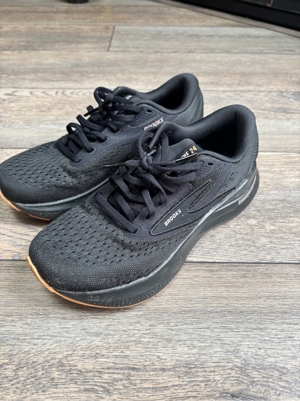 Brooks Women's Black Athletic Running Shoes with Brown Accent - Picture 2 of 10